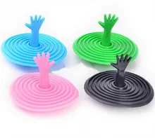 2 Unids Creativa Tapón Del Lavabo Cuarto de Baño Accesorios de Cocina Productos Silicón de la Forma Encantadora Mano Tapón de Desagüe
