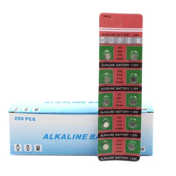 

1000pcs/lot (100cards) 1.55v AG4 377A 626A CX66W button cell battery 10pcs/card alkaline button batter