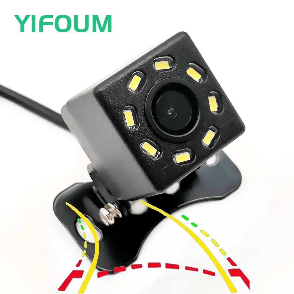 YIFOUM HD 170 Degree Dynamic Trajectory Tracks Parking Line Waterproof Car Reverse Backup Rear View Camera CCTV | Автомобили и