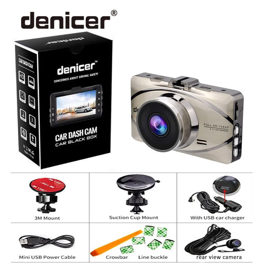 Denicer Новатэк 96655 Видеорегистраторы для автомобилей Камера Full HD 1920x1080 P видео