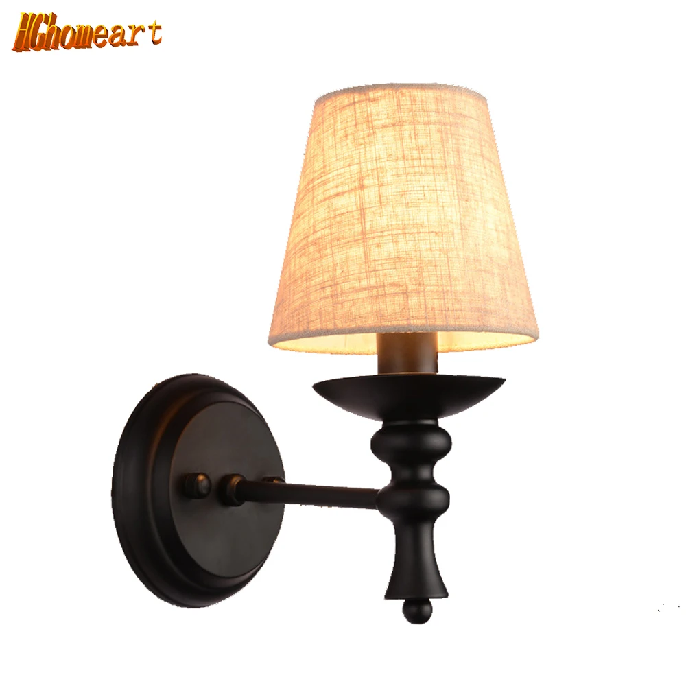 European Style Modern Wall Lamp American Country Bedroom Bedside Wall Light Simple Living Room Aisle Lamp Single Head Sconce