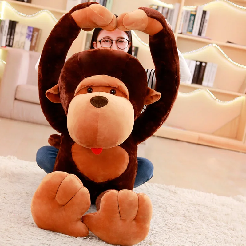  80/110cm Super Funny Orangutan Plush&Stuffed Toy Cute Monkey Diamond Cartoon Doll Birthday Gift For Kids Children