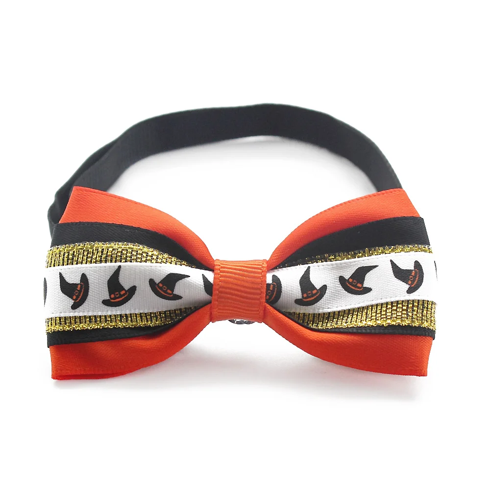 

50Pcs Handmade Halloween Dog Bow Tie Witch Hat Pattern Dogs Bows Ties 6033009 Pet Accessories Wholesale