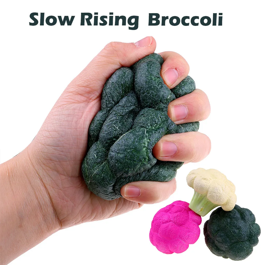 

Broccoli Stress Reliever Scented Super Slow Rising Squeeze Toy Keychain 11cm Squishy Stress Relief Toy Funny Kids W531