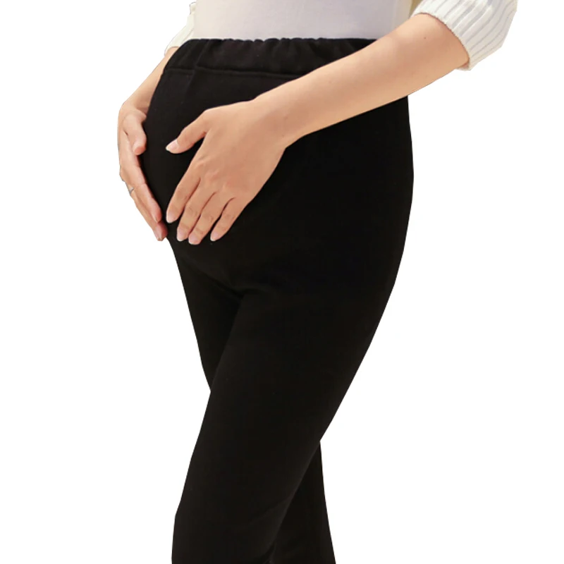 Plus Size Plus Velvet Thickening Winter Autumn Maternity Leggings Pants ...