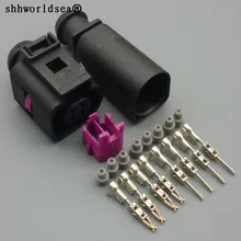 Shhworldsea 1 sets 4pin 1,5mm wasserdichte auto draht harnes männlichen weibliche anschlüsse 4B0 973 812 4B0 973 712