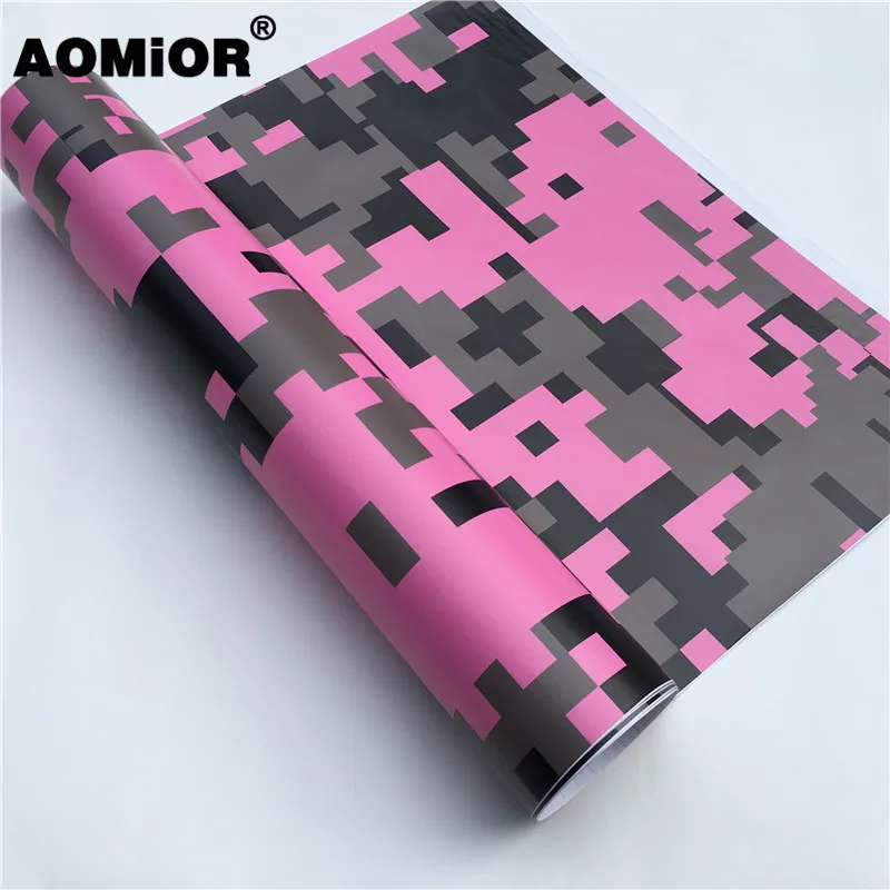 Pink Digital Camo Vinyl  Wrap Film  (6)