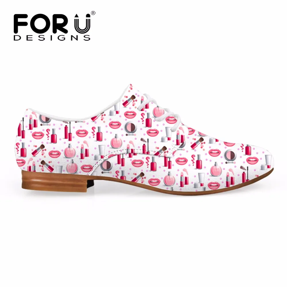 Женские туфли оксфорды с объемным рисунком помады на осень|dress shoes|pattern dress shoesoxford