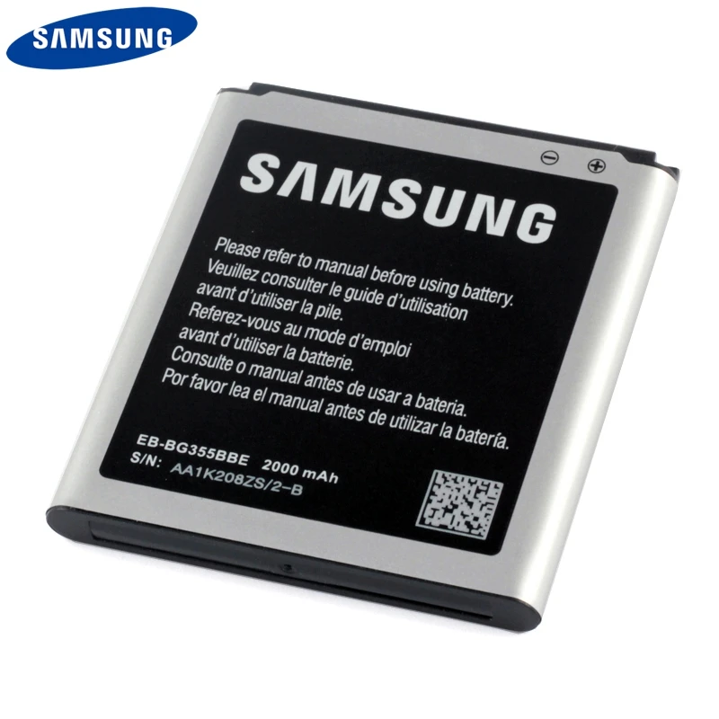 Сменный аккумулятор для телефона EB-BG355BBE для samsung GALAXY Core 2 G355H G355 G3559 G3558 NFC EB-BG355BBC аккумулятор 2000 мАч