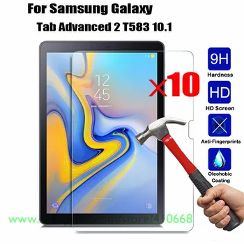

10 X Tempered Glass film For Samsung Galaxy Tab Advanced 2 T583 Screen Protector Scratch-Proof Tablet Film On SM-T583 10.1 inch