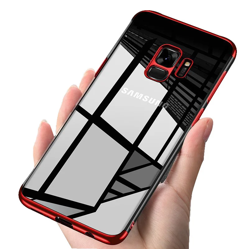 

Luxury Laser Plating Soft Clear TPU Back Cover For Samsung Galaxy A30 A305 A50 A505 A10 M10 M20 A6 A8 Plus A7 A9 2018 A750 Case