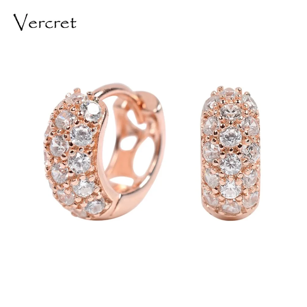 Vecret Sterling Silver Small CZ Hoop Earring Cartilage Hoop Earrings For Girls Party Gift 8mm Vecret Sterling Silver Small CZ Hoop Earring Cartilage Hoop Earrings For Girls Party Gift 8mm