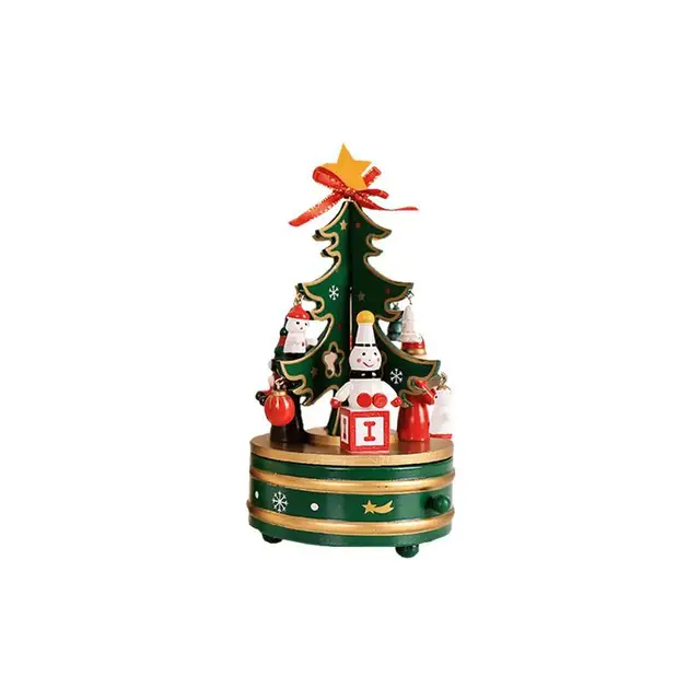 Aliexpress.com : Buy Christmas Wood Music Box Christmas Tree Creative Gift Carousel Music Box