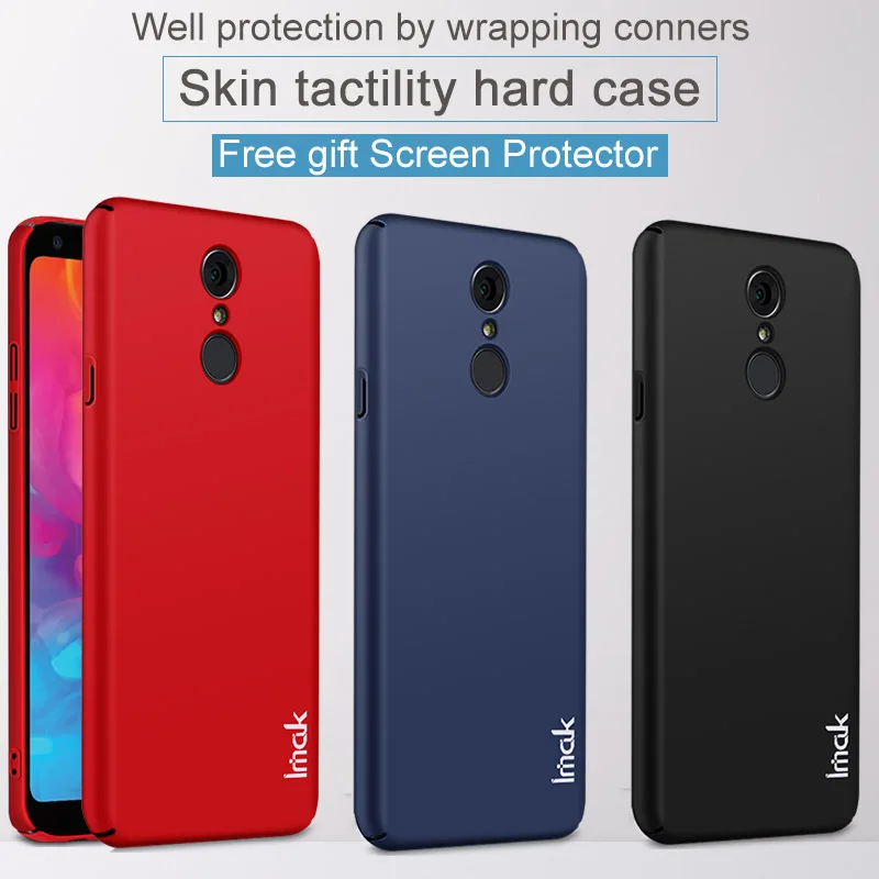 IMAK Jazz Тонкий чехол для телефона s для LG Q7 LG Q7+ Q7 PLUS LG Q7 Alpha чехол для ПК Жесткий Защита задней крышки coque защита экрана