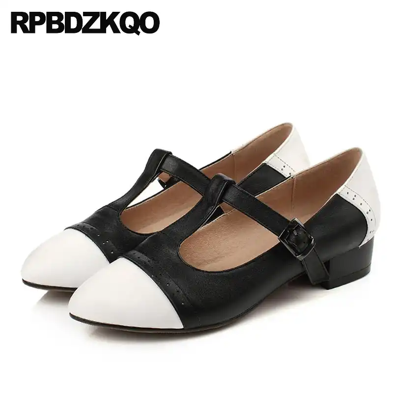 Ladies Womens Court Shoes Mary Jane Slip On Bar Mid Heel Couture Size
