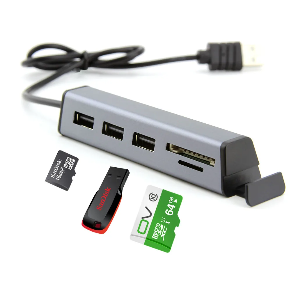 CHUYI Многофункциональный 3 порта USB 2 0 концентратор с несколькими расширителями