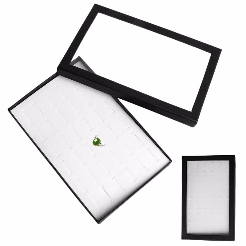 

36 Ring Jewellery Display carrying cases Storage Box Tray Show Case Organiser Earring Holder