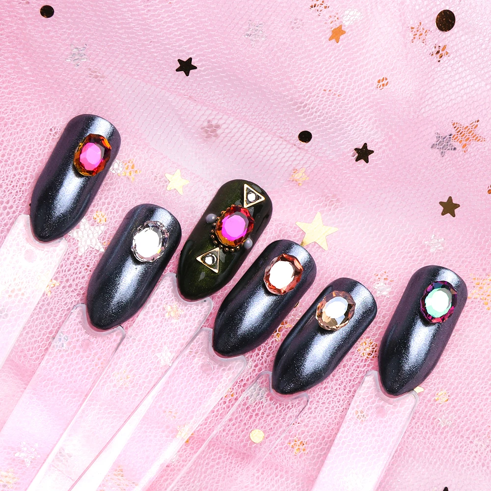 Full Beauty 10pcs Nail Art Crystal Rhinestones Strass Rugby Jewelry Mirror Stones For 3D Gems Manicure Decoration Access CHR10 1|Стразы и