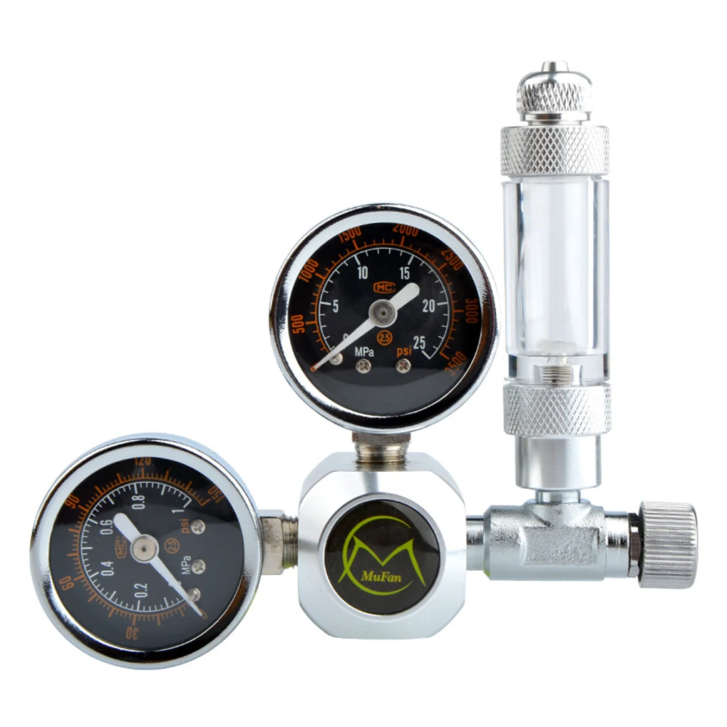

Aquarium CO2 Regulator W21.8 G5/8 Solenoid Check Valve Aquarium Bubble Counter Fish Tank CO2 Control