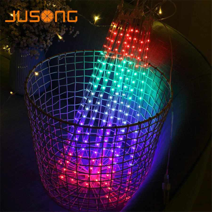 

JUSONG Led Christmas 50CM Meteor Shower Rain Tube Waterproof Garland Christmas Tree Decorative Xmas Outdoor Fairy Lights String