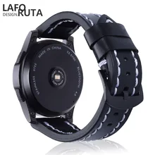 Laforuta gear S3 Frontier ремешок для samsung Galaxy Watch 46 мм S 3 Slassic 22 мм кожаный браслет на запястье Ретро винтажный ремень