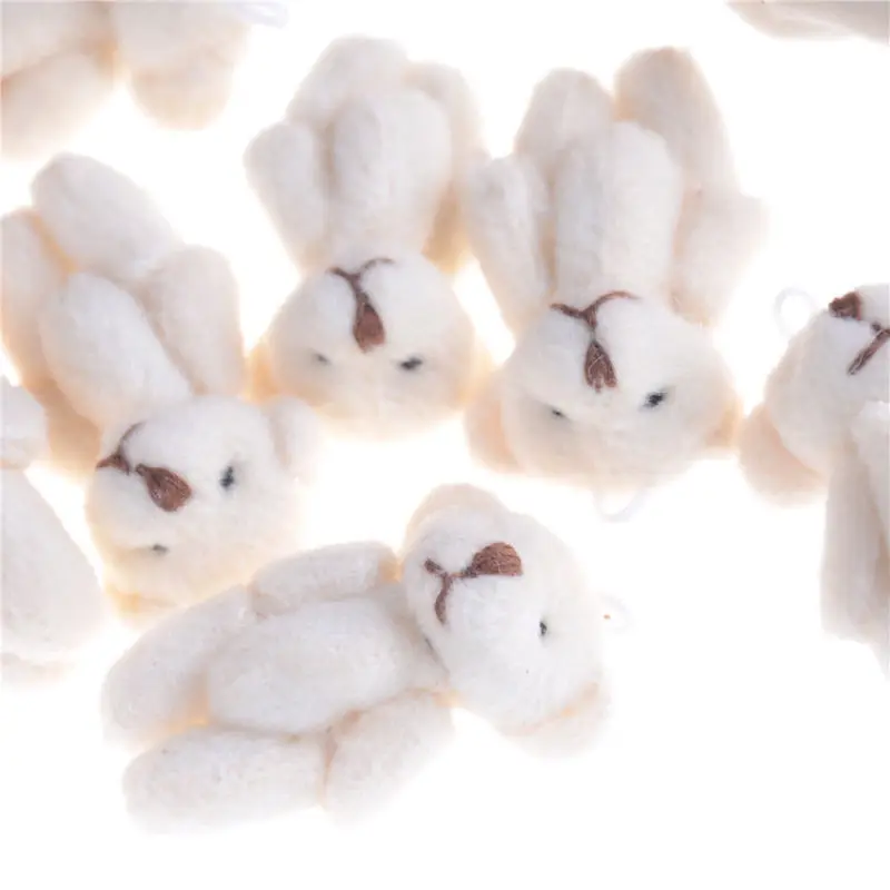 10 шт./компл. Kawaii Медведь на шарнирах Мини-куклы дети чучело Плюшевые игрушки цветок Мишка для букетов для Свадебный Рождественский подарок S391