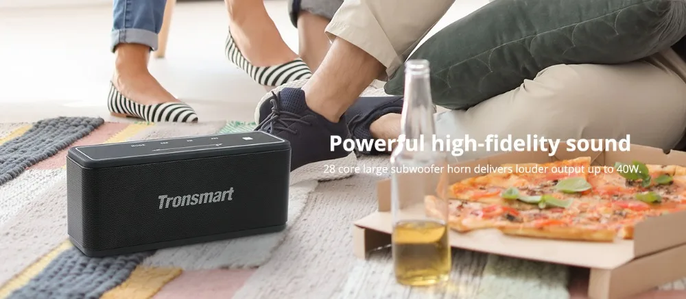 Tronsmart Element Mega Bluetooth Speaker Wireless Speaker 3D Digital Sound TWS 40W Output NFC 20m Portable Speaker MicroSD Card01