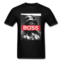 Босс Дарт Вейдер 2018 хип-хоп Футболка мужская футболка черный стиль 3D персонаж печатных Звездные войны футболка Модные свободные футболки