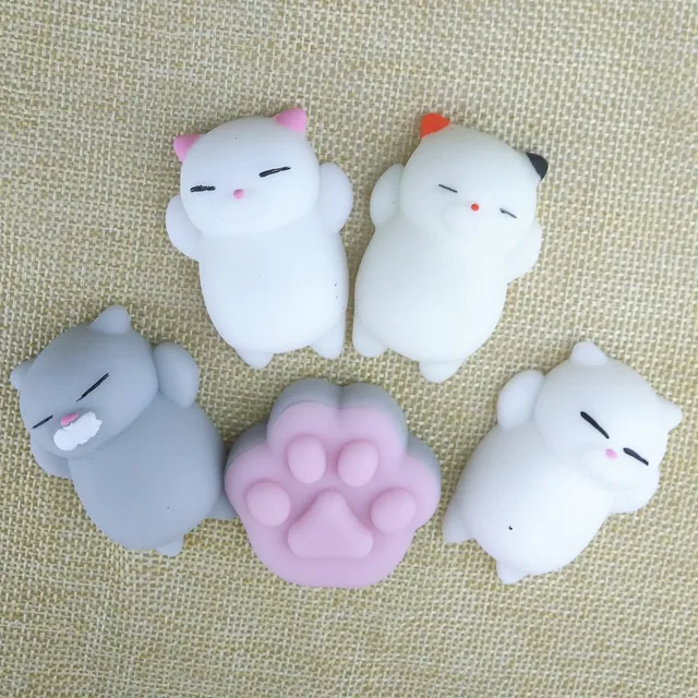 1pcs antistress ball Mini Squeeze Toy Squishy cat Cute Kawaii doll Squeeze Stretchy Animal Healing Stress Hand Fidget vent Toys 3