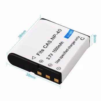 

1Pcs 1500mAh NP-40 CNP40 NP40 Digital Camera Battery for Casio EX-Z30/Z40/Z50/Z55/Z57/Z750 EX-P505/P600/P700 PM200 Battery