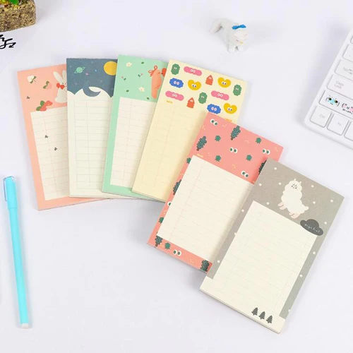 

1PC Kawaii animal memo notepad Mini notebooks Sticky notes planner Office memos pad Stationery school material supplies(tt-2775)