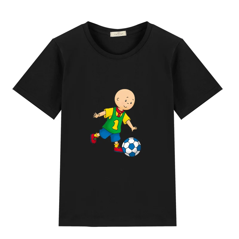 Мультфильм Caillou футболки летний топ хлопок короткий рукав детская футболка для девочек