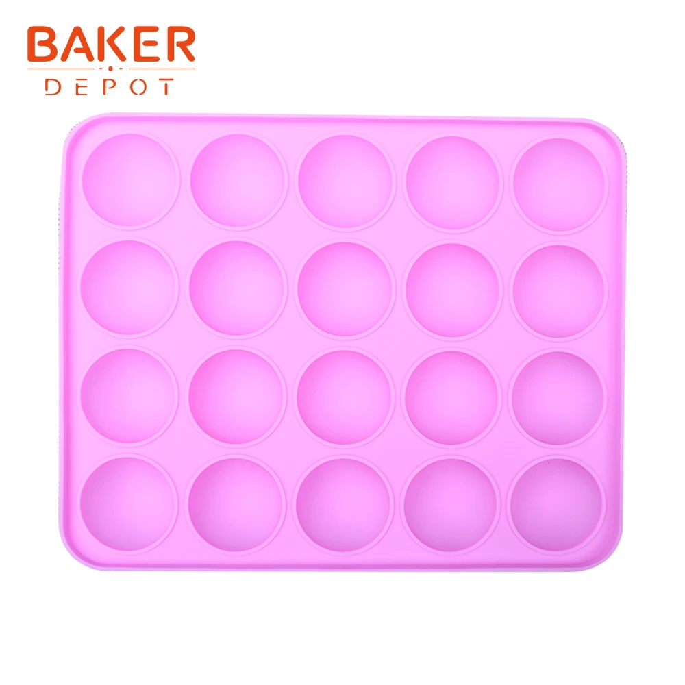 Бейкер депо силиконовый Плесень для шоколада выпечки полусферической формы конфеты печенья Форма для торта Украшенные формы для духовки для пудинга и желе пресс-форм