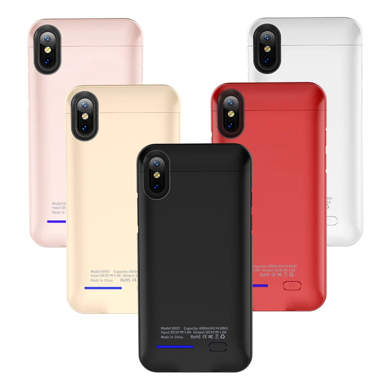 Goedkoop Voor Iphone X 4000 mAh Externe Batterij Oplader Case Mobiele Telefoon Power Bank Powerbank Opladen Case Cover Ingebouwde magnetische ijzer