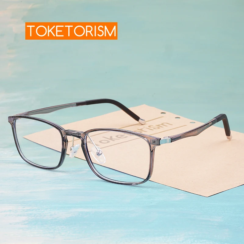 

Toketorism quality elasticity tr90 frame anti blue eyeglasses rectangle optic glasses 5671