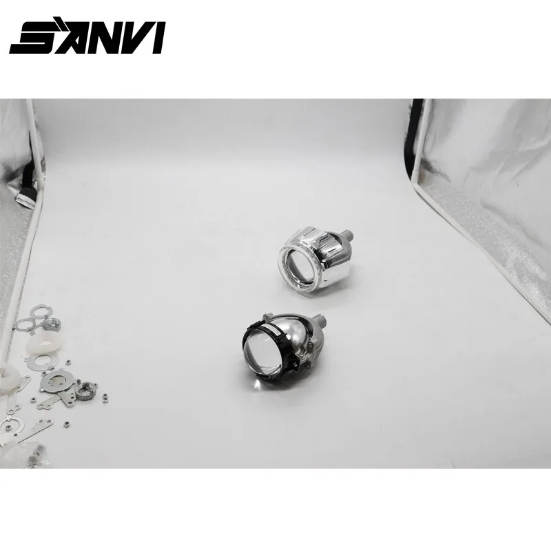 

Guangzhou auto led SANVI LED Projector Lens Headlight with Shrouds Angel Eye 35W 6000K 3 Inch Automotive LED Lights