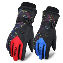 Профессиональные всесезонные водонепроницаемые термальные лыжные перчатки для мужчин и женщин зимние детские лыжные перчатки для улицы h18