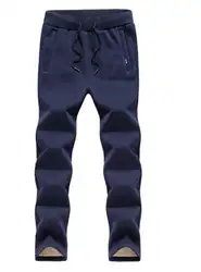 Новые зимние мужские шерстяные тренировочные брюки мужские теплые брюки ветрозащитные рабочие Брюки Слаксы-ghb-D83