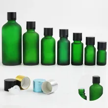 12 x продвижение из матового зеленого стекла эфирное масло бутылка с алюминиевой крышкой крышки косметические упаковка 100 мл 50 мл 1 oz 2/3 oz 1/2 oz 1/3 oz косметика парфюмерия диспенсер 5 мл