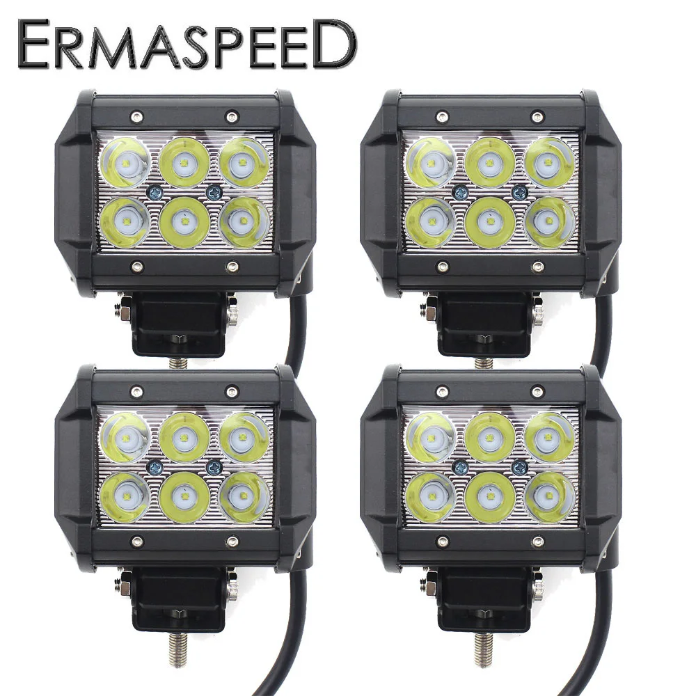 

4PCS Motorcycle 12-30V 18W 6pcs*3W intense LED Daytime Driving Running Light Waterproof for Honda Kawasaki Yamaha BMW KTM SUZUKI