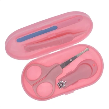 

1 Set 4Pcs Child Scissors Practical Baby Nail Clipper Trimmer Daily Baby Manicure Kit Care New