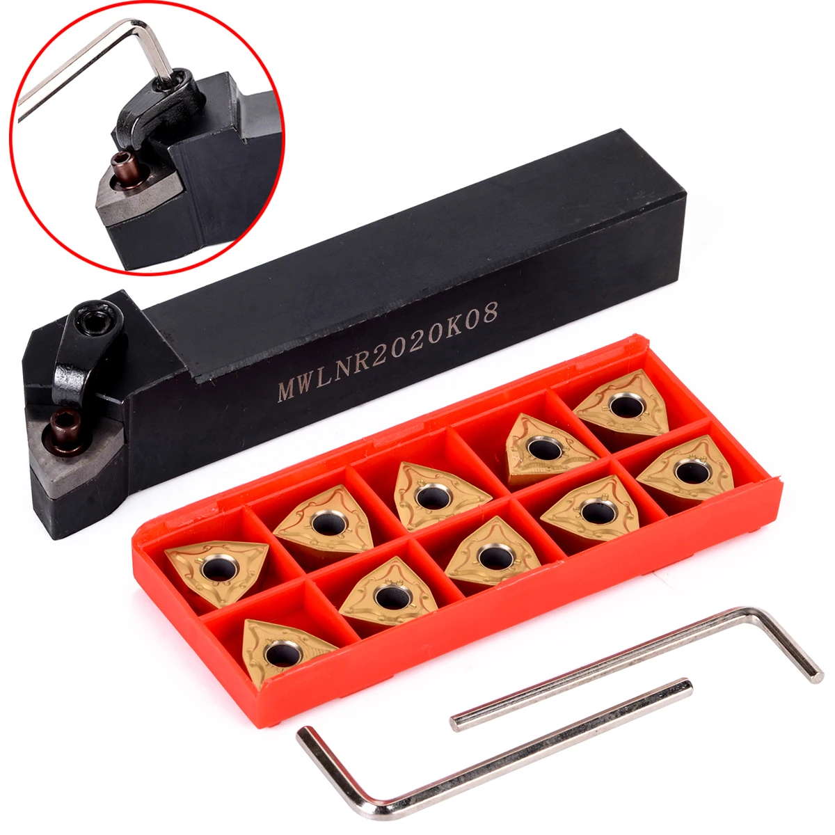 Buy 10pcs Golden WNMG080404 Carbide Inserts