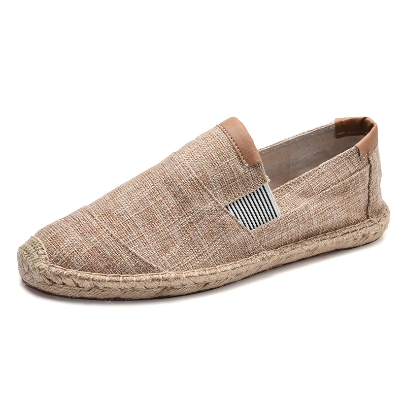 

Men's Spring Slip-on Shoes Fashion Linen Breathable Casual Shoes Comfortable Fishermen Loafers Sapatos Hombre Size 39-44