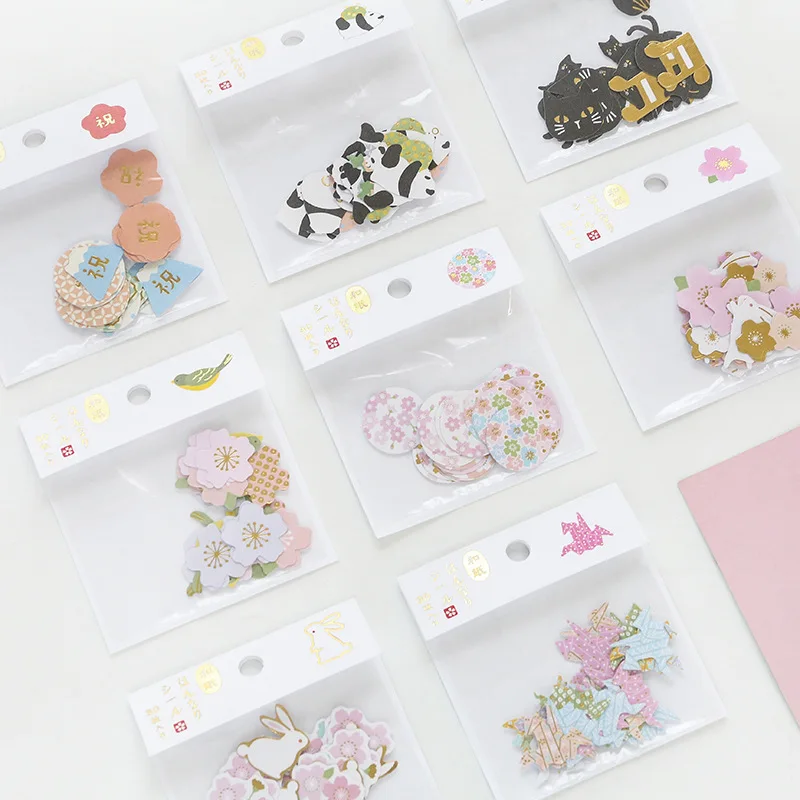 30 шт./упак. Kawaii Washi Panda Cat Sakura Bird Rabbit Crane пожелания мини наклейки на клейкой | Отзывы и видеообзор