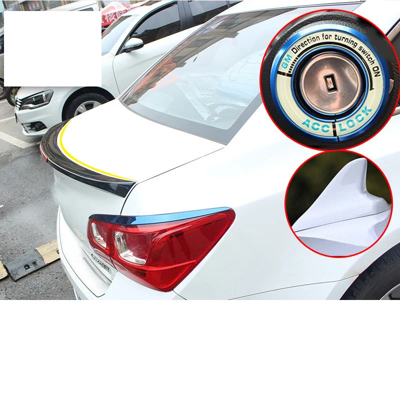 Lsrtw2017 из АБС-пластика для хвостовой части автомобиля крыло спойлера планки для Chevrolet Cruze бесплатно для антенны ключ круг 2009 2010 2011 2012 2013