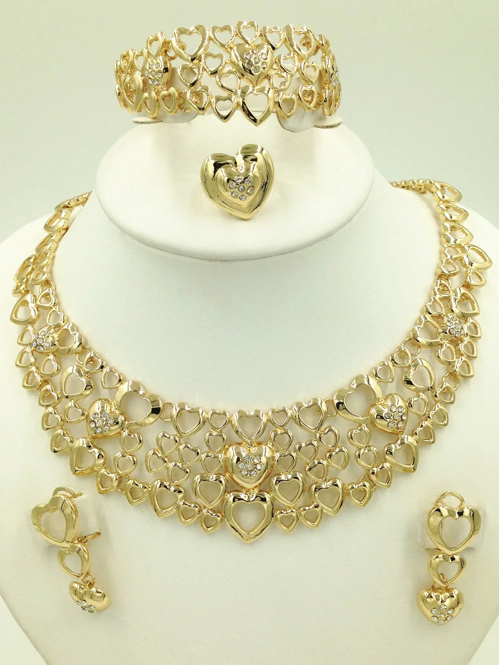 Fashion African Costume Jewelry Sets High Quality 18K Dubai Gold Plated