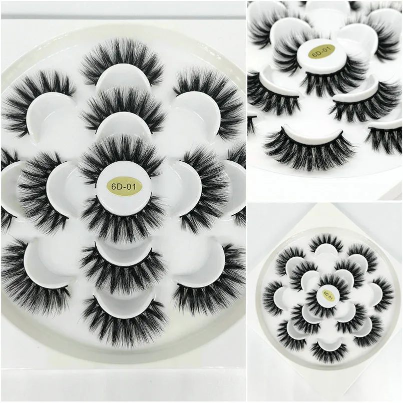 

7 pairs Faux 3D Mink Lashes Natural Long False Eyelashes Volume Fake Lashes Makeup Extension Eyelashes Make Up maquiagem lashes