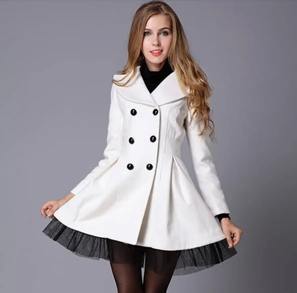 womens white wool winter coat