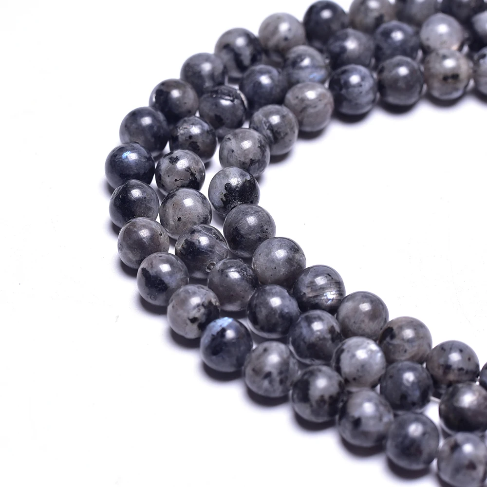 

XIN JIAO Natural Chinese flash stone Round Loose Beads for Jewelry Making 6mm 8mm 10mm Select Size