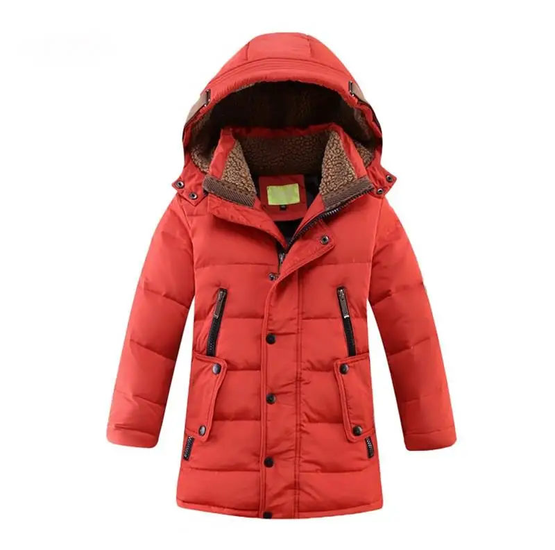 Детские зимние куртки до-30 градусов, стеганая детская одежда на утином пуху, год, теплое зимнее пуховое пальто для больших мальчиков, утепленная верхняя одежда